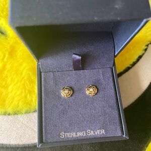 Gold Sterling Silver Earrings, Earrings for women,,rose Earrings.